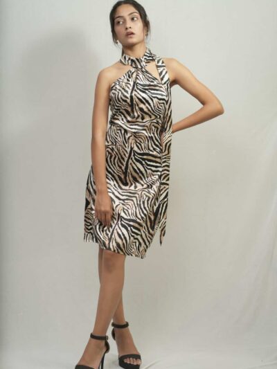 LIONIE Halter Short Dress