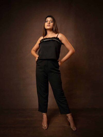 Olivia Gathered Lace Top With Pants